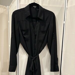 Elegant Black Shirt Dress
